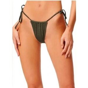 Good American Always Fits TinyTies Bikini Bottom NWT size 5/6 Stormy